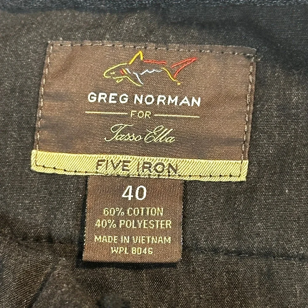 Greg Norman Tasso Elba Five Iron Men's Gray Cargo‎ Shorts Size 40 Cotton Golf